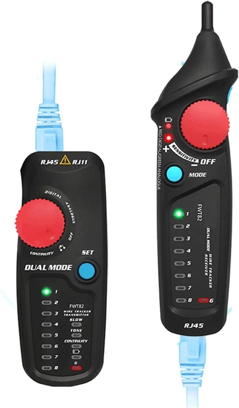 ردیاب کابل شبکه دو حالته STUFY مدل FWT82، ردیاب سیم، ردیاب سیم RJ45 RJ11، ردیاب اترنت LAN، ردیاب خط، آشکارساز