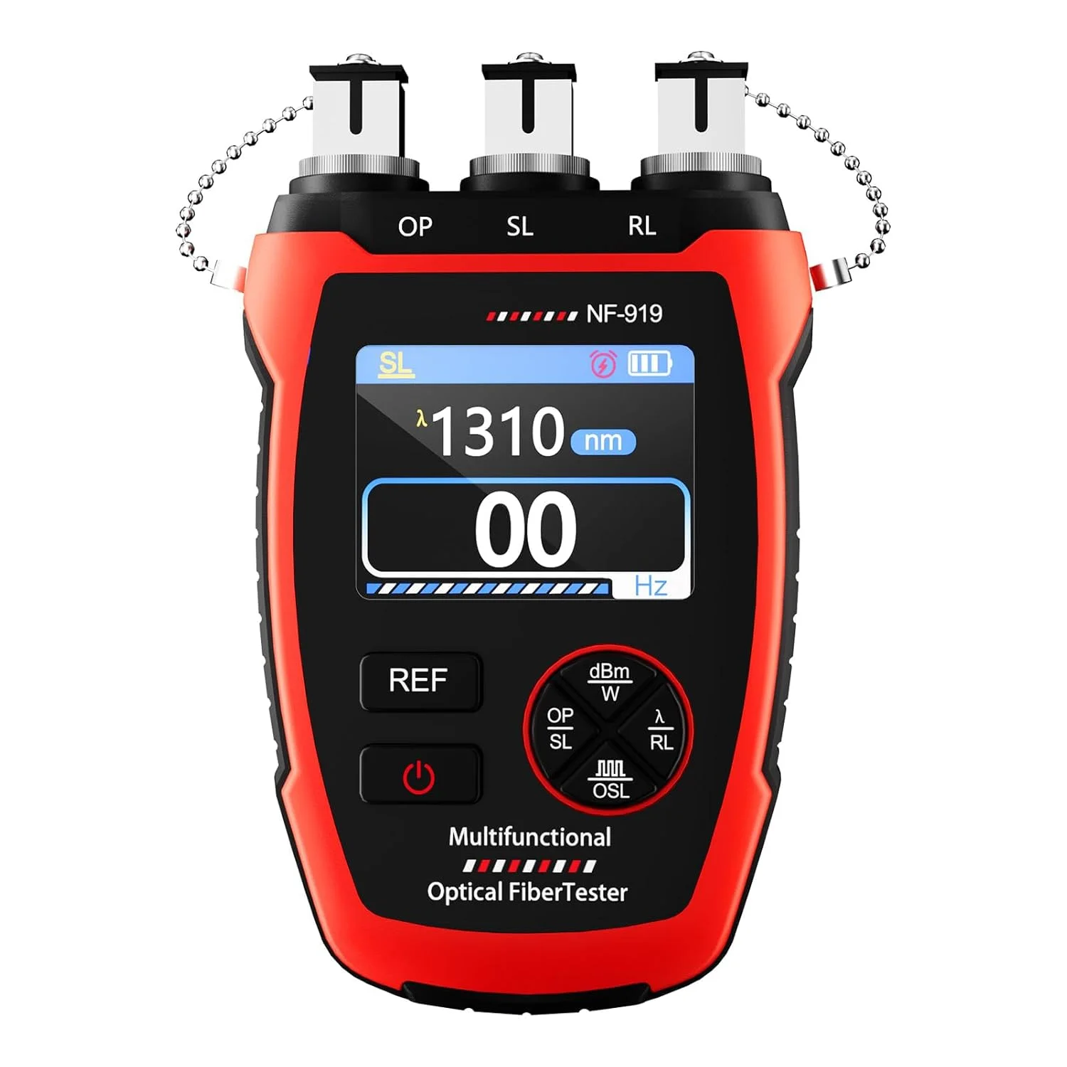 تستر فیبر نوری چند منظوره SYOSI، پاور متر نوری با منبع نور و ردیاب بصری عیب یاب 10 کیلومتری، تستر فیبر نوری 3 در 1 برای OPM/VFL/SL، قابل شارژ با پشتیبانی از رابط های FC/SC/ST (NF-919)