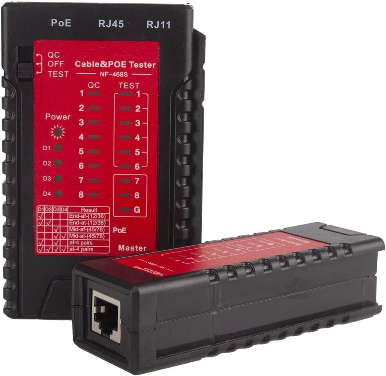 تستر فیبر نوری دستی STUFY مدل NF-468S، تستر پیوستگی کابل، ردیاب سیم تلفن کابل شبکه LAN، ابزار بررسی سیم کشی RJ11 RJ45، کیت ابزار آشکارساز کابل فیبر نوری