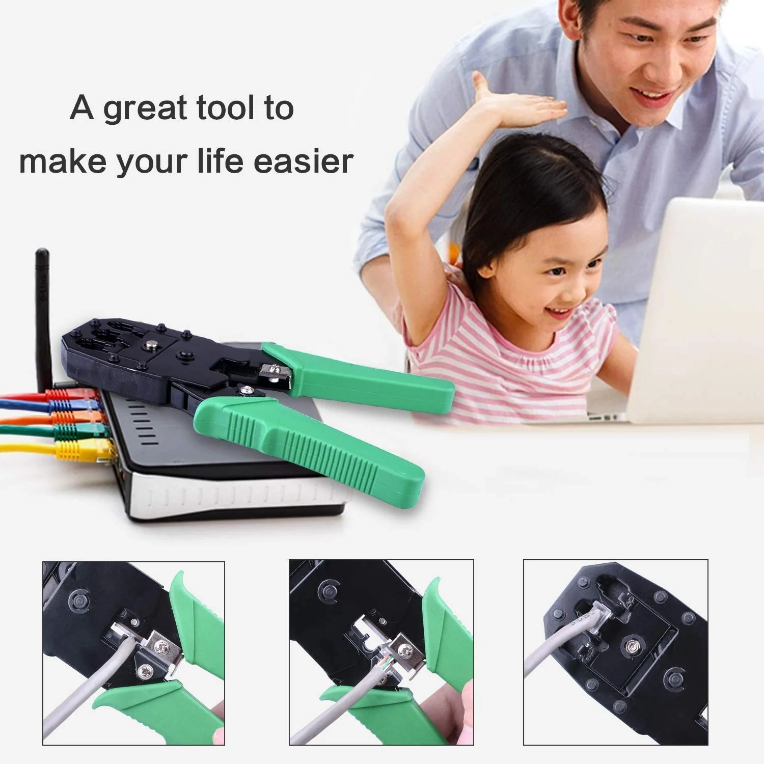 مجموعه ابزار تعمیرات شبکه TAINDU، 9 در 1، تستر کابل، کیت تعمیرات شبکه، ابزار تست کابل شبکه، مجموعه ابزار دستی