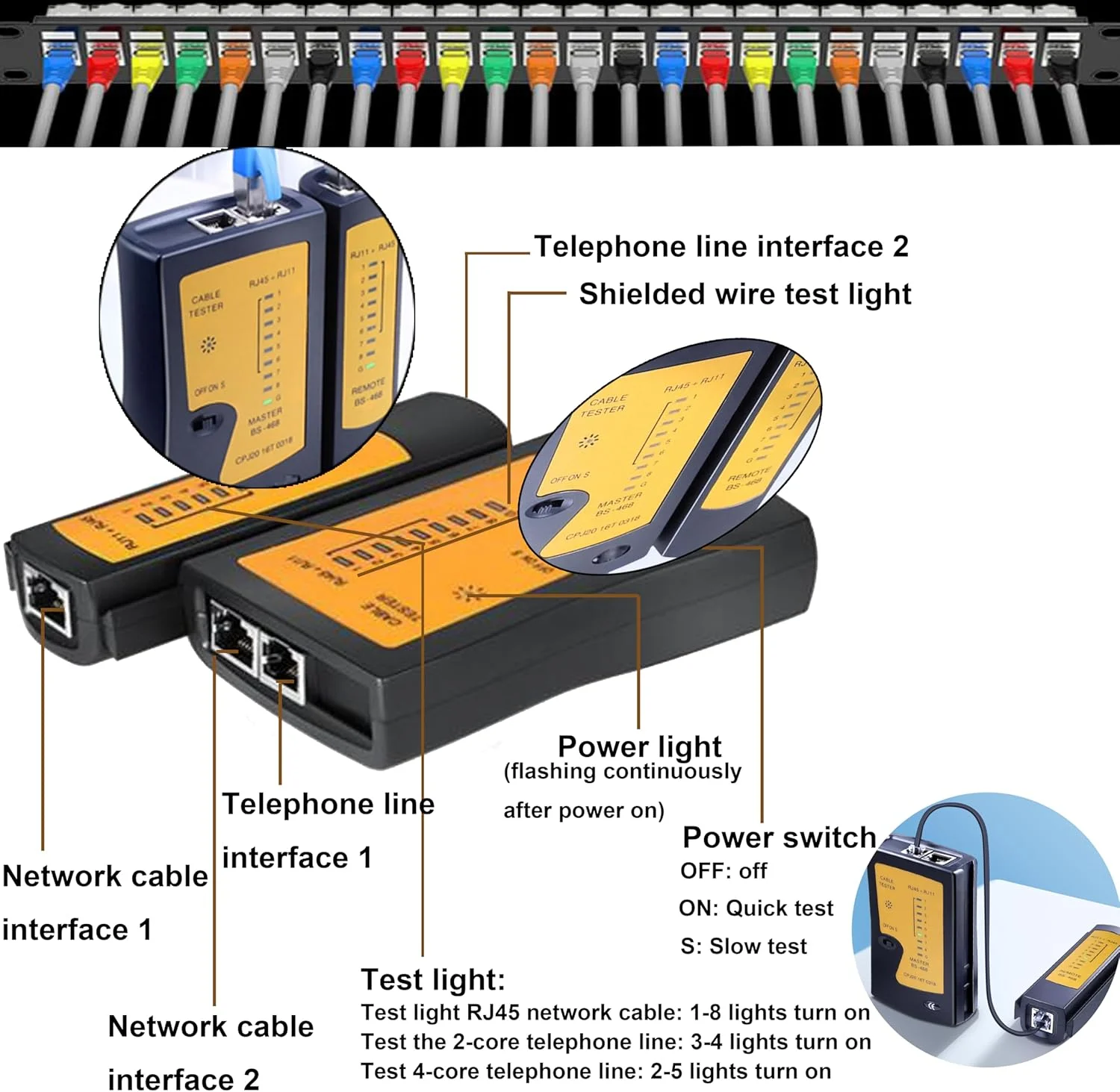 ابزار تعمیر کابل شبکه MAYLINE RJ11 RJ45 Cat5 Cat6، سیم لخت کن، آشکارساز داده، پرس سرسیم، اتصال دهنده (مشکی) ابزار تعمیر کابل شبکه MAYLINE RJ11 RJ45 Cat5 Cat6، سیم لخت کن، آشکارساز داده، پرس سرسیم، اتصال دهنده (مشکی)