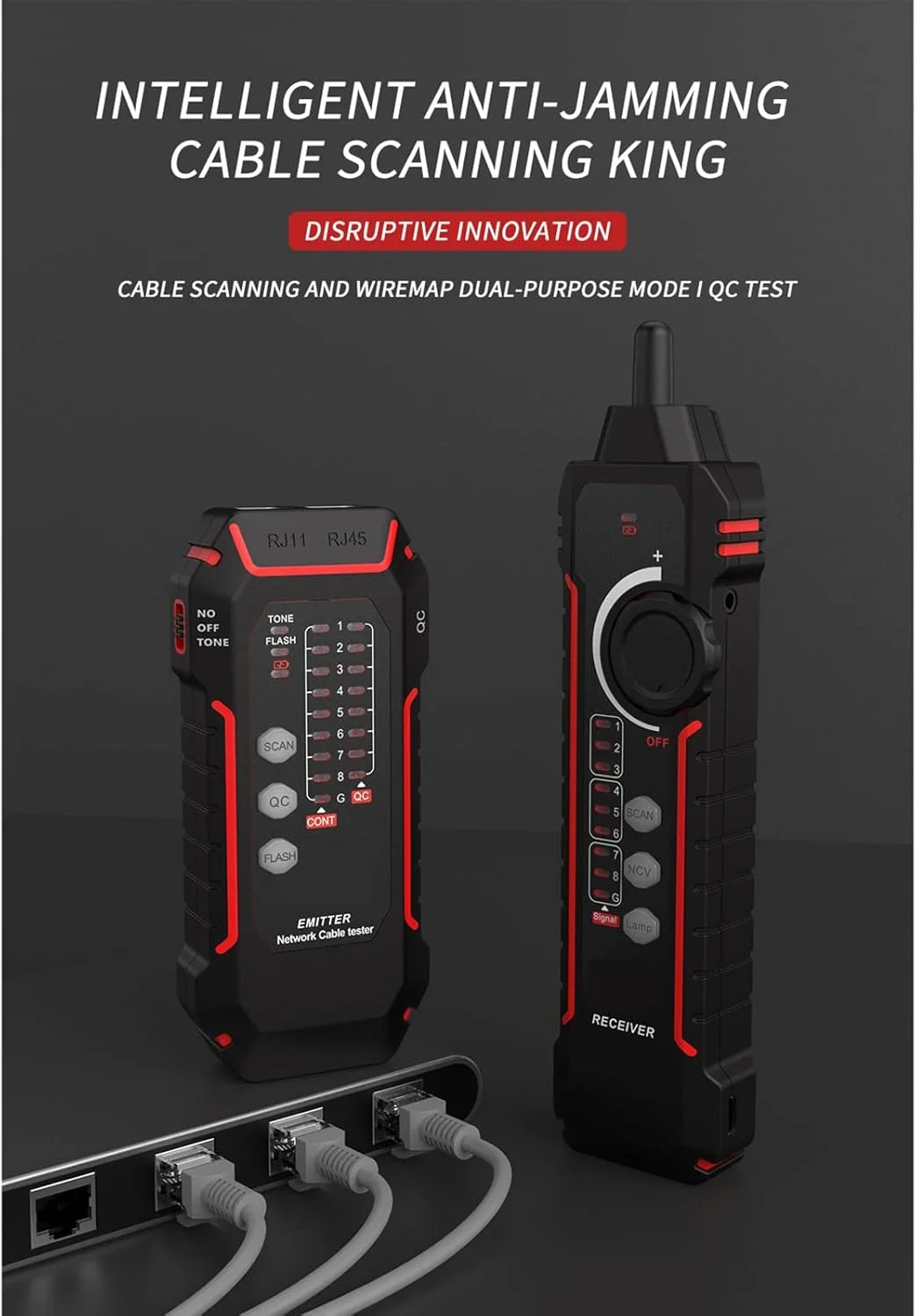 ردیاب کابل STMKB، تستر شبکه LAN ردیاب سیم کابل با نشانگرهای LED در وضعیت های مختلف، ابزارهایی برای نصب و نگهداری کابل کشی یکپارچه و سیستم های جریان ضعیف