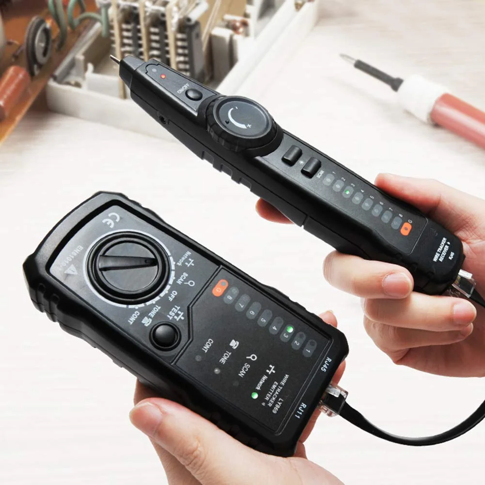 ردیاب سیم، ردیاب خط کابل RJ45 RJ11 برای بررسی کابل شبکه اترنت LAN / تست سیم تلفن