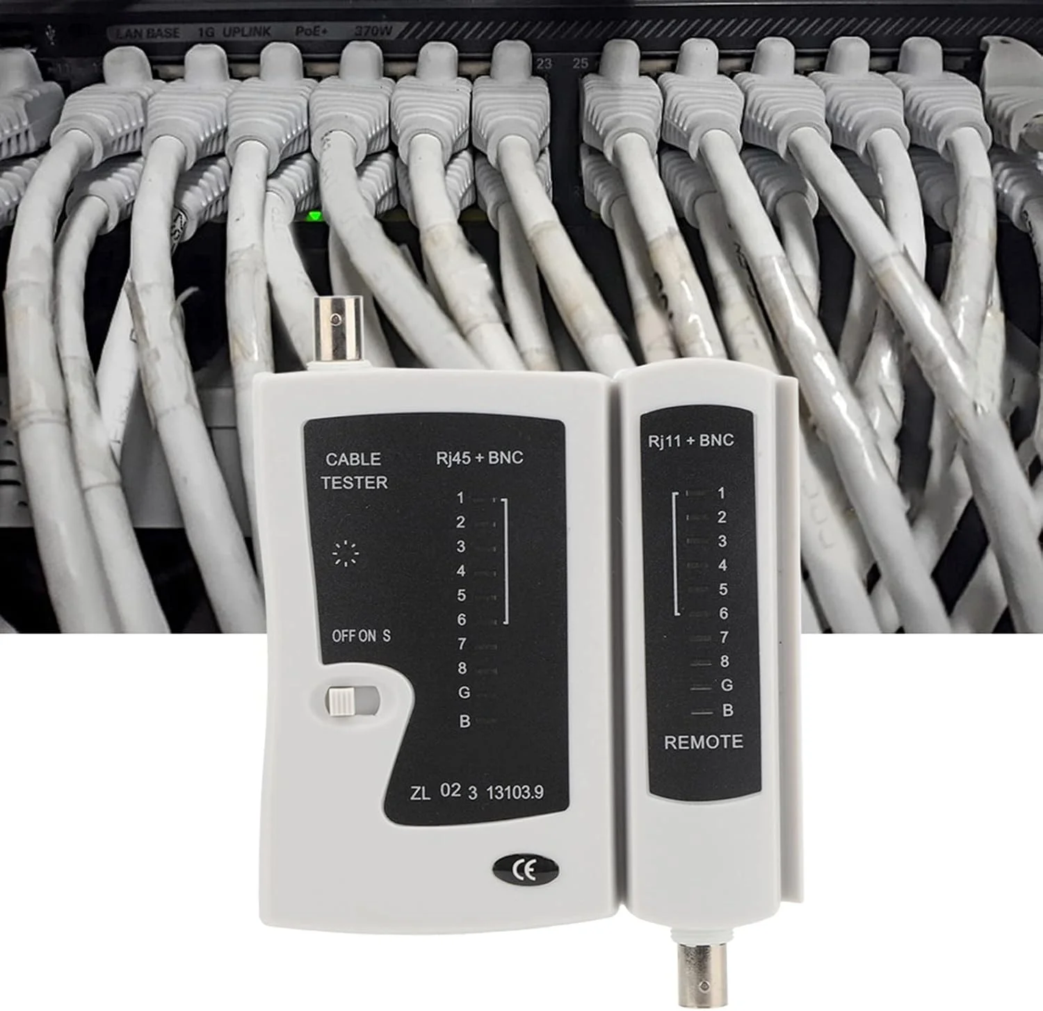 تستر کابل با طراحی مجزا ABS، تستر اترنت کابل ضد ضربه و ضد افتادن، پشتیبانی از رابط RJ45 BNC، ابزار تست سیم