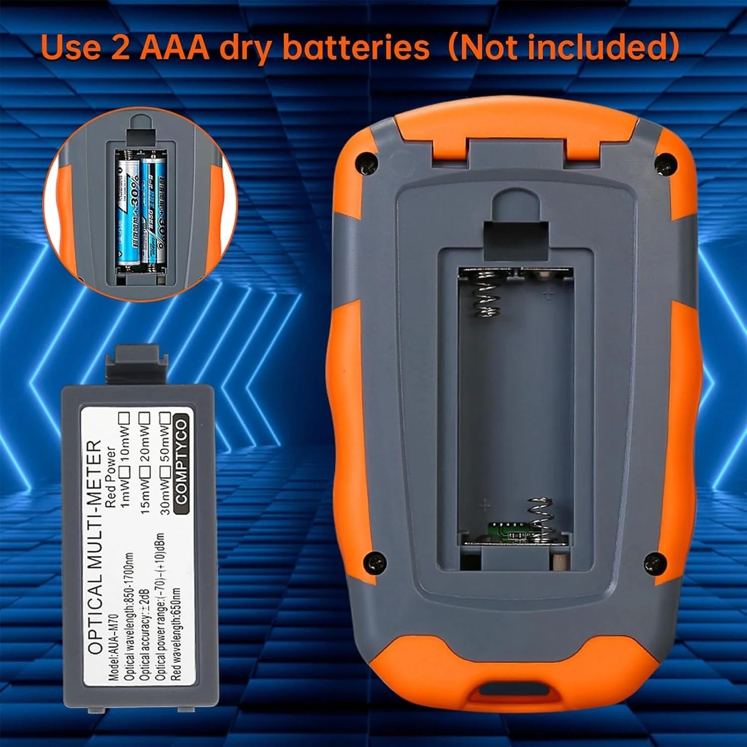 تستر فیبر نوری قابل حمل TERRIFI با توان سنج و مکان یاب عیب بصری، رابط جهانی FC/SC/ST، شامل VFL 10mW و آداپتور FC به LC تستر فیبر نوری قابل حمل TERRIFI با توان سنج و مکان یاب عیب بصری، رابط جهانی FC/SC/ST، شامل VFL 10mW و آداپتور FC به LC