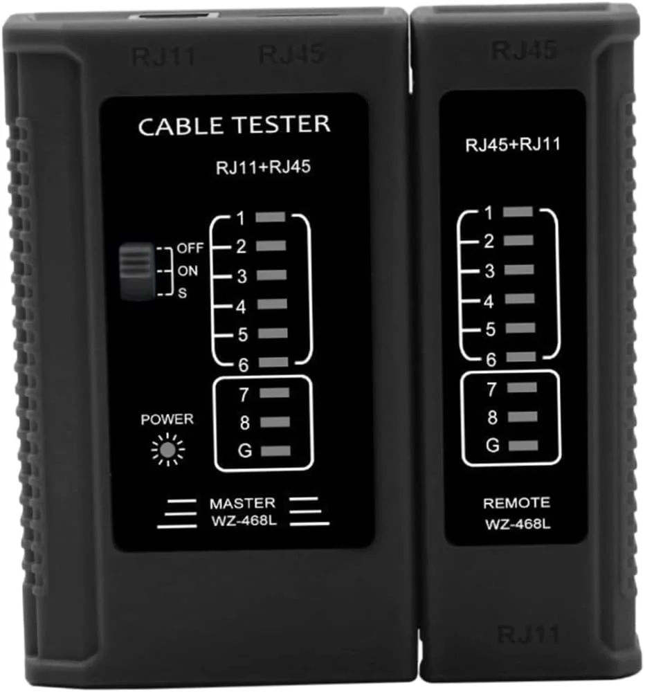 ابزار تست کابل شبکه RJ45 RJ11 USB LAN، تستر کابل اترنت، کانکتور شبکه مشکی، لوازم جانبی Zeenyi