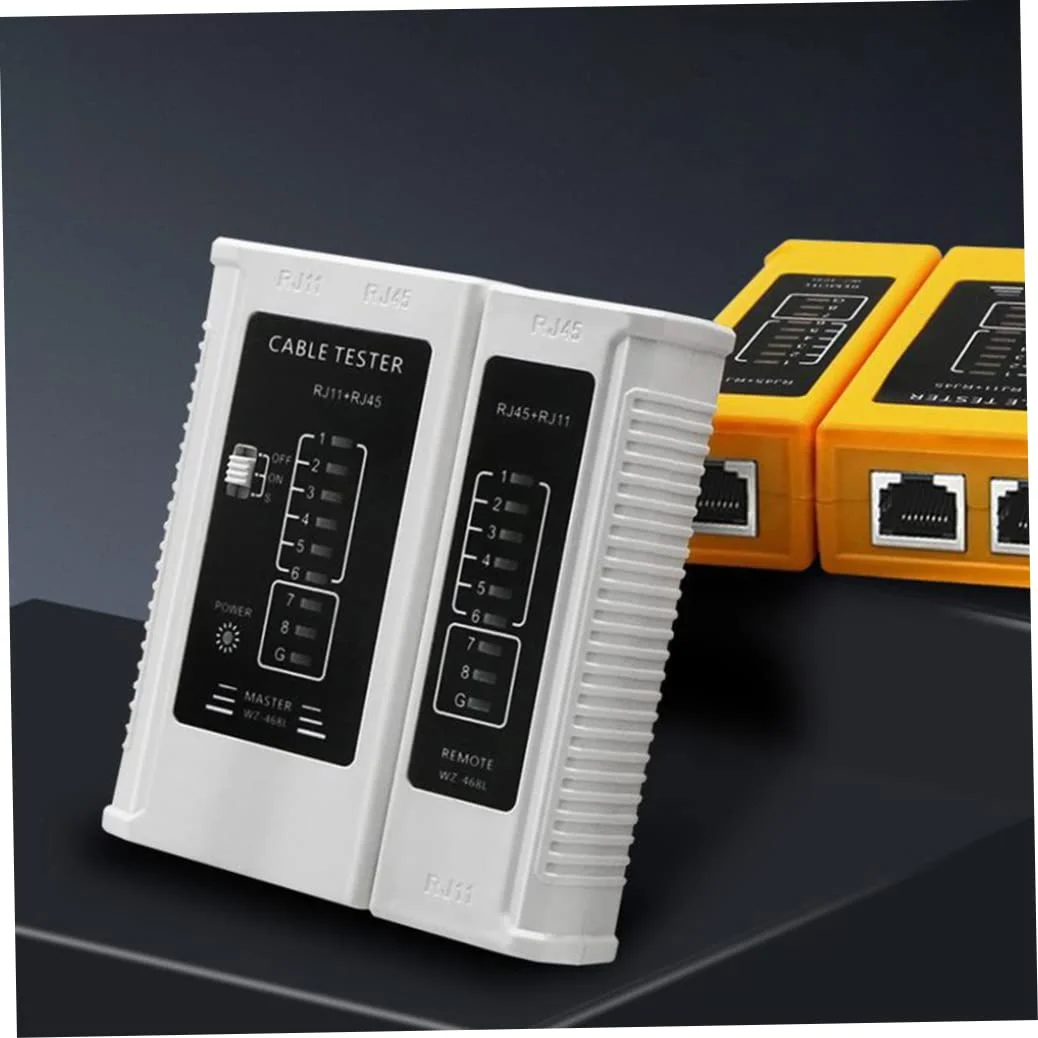 ابزار تست کابل RJ45 RJ11 USB LAN، یابنده خط شبکه (رنگ: زرد) ابزار تست کابل RJ45 RJ11 USB LAN، یابنده خط شبکه (رنگ: زرد)
