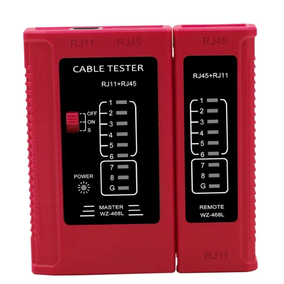 ابزار تست کابل RJ45 RJ11 USB LAN کابل اترنت یاب خط شبکه (رنگ: قرمز) ابزار تست کابل RJ45 RJ11 USB LAN کابل اترنت یاب خط شبکه (رنگ: قرمز)