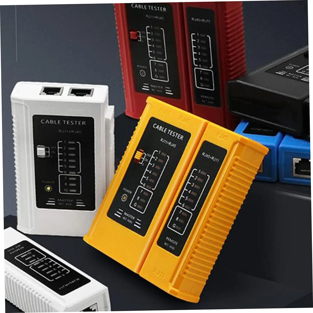 ابزار تست کابل RJ45 RJ11 USB LAN، یابنده خط شبکه (رنگ: زرد) ابزار تست کابل RJ45 RJ11 USB LAN، یابنده خط شبکه (رنگ: زرد)