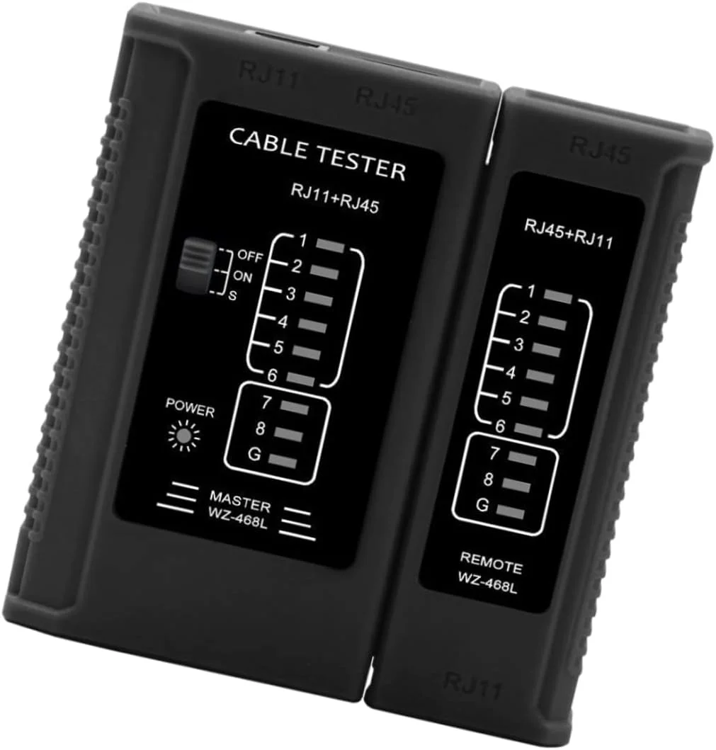 ابزار تست کابل شبکه RJ45 RJ11 USB LAN، تستر کابل اترنت، کانکتور شبکه مشکی، لوازم جانبی Zeenyi ابزار تست کابل شبکه RJ45 RJ11 USB LAN، تستر کابل اترنت، کانکتور شبکه مشکی، لوازم جانبی Zeenyi