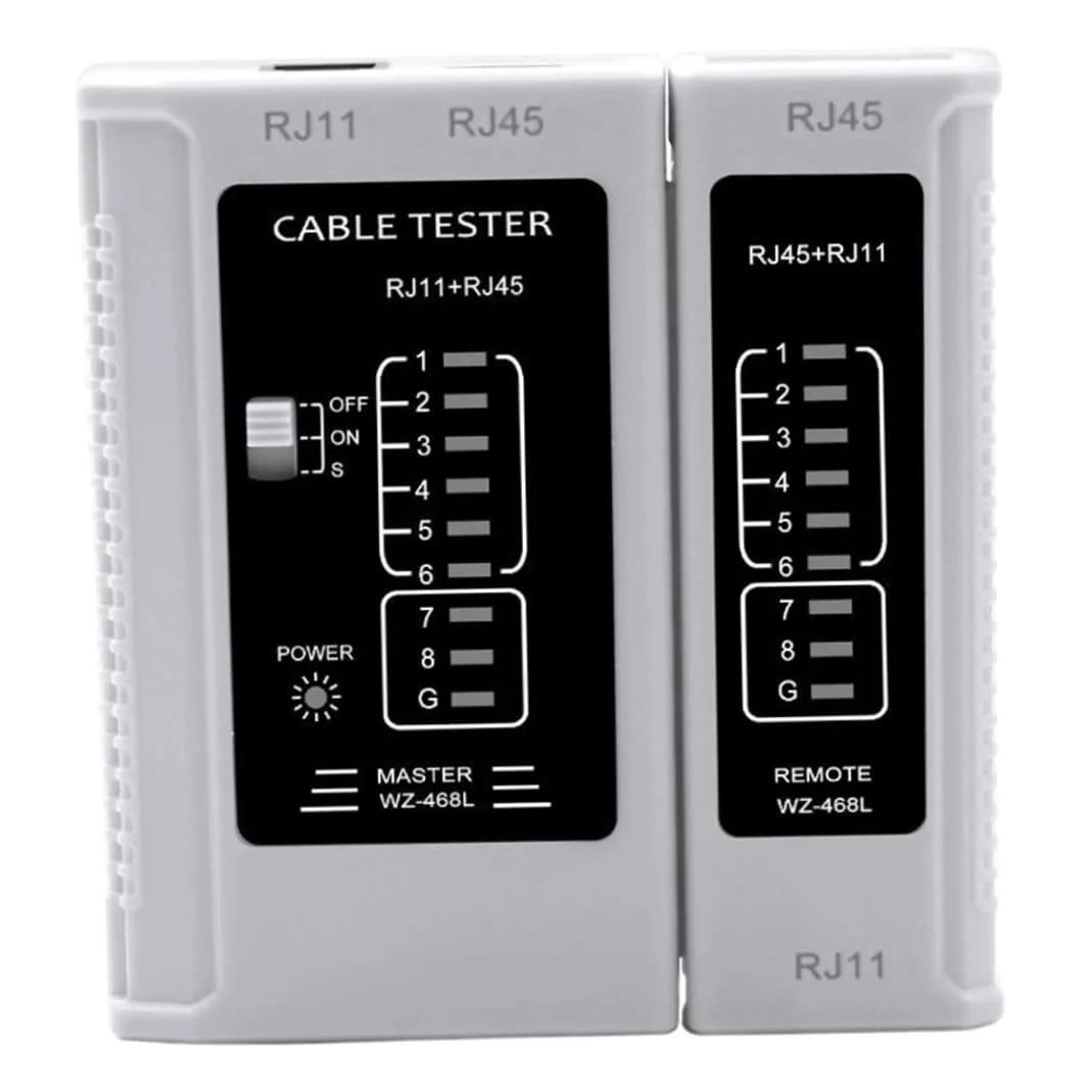 ابزار تست کابل RJ45 RJ11 USB LAN سیم کابل اترنت کانکتور شبکه یاب خط شبکه قرمز (رنگ: سفید) ابزار تست کابل RJ45 RJ11 USB LAN سیم کابل اترنت کانکتور شبکه یاب خط شبکه قرمز (رنگ: سفید)