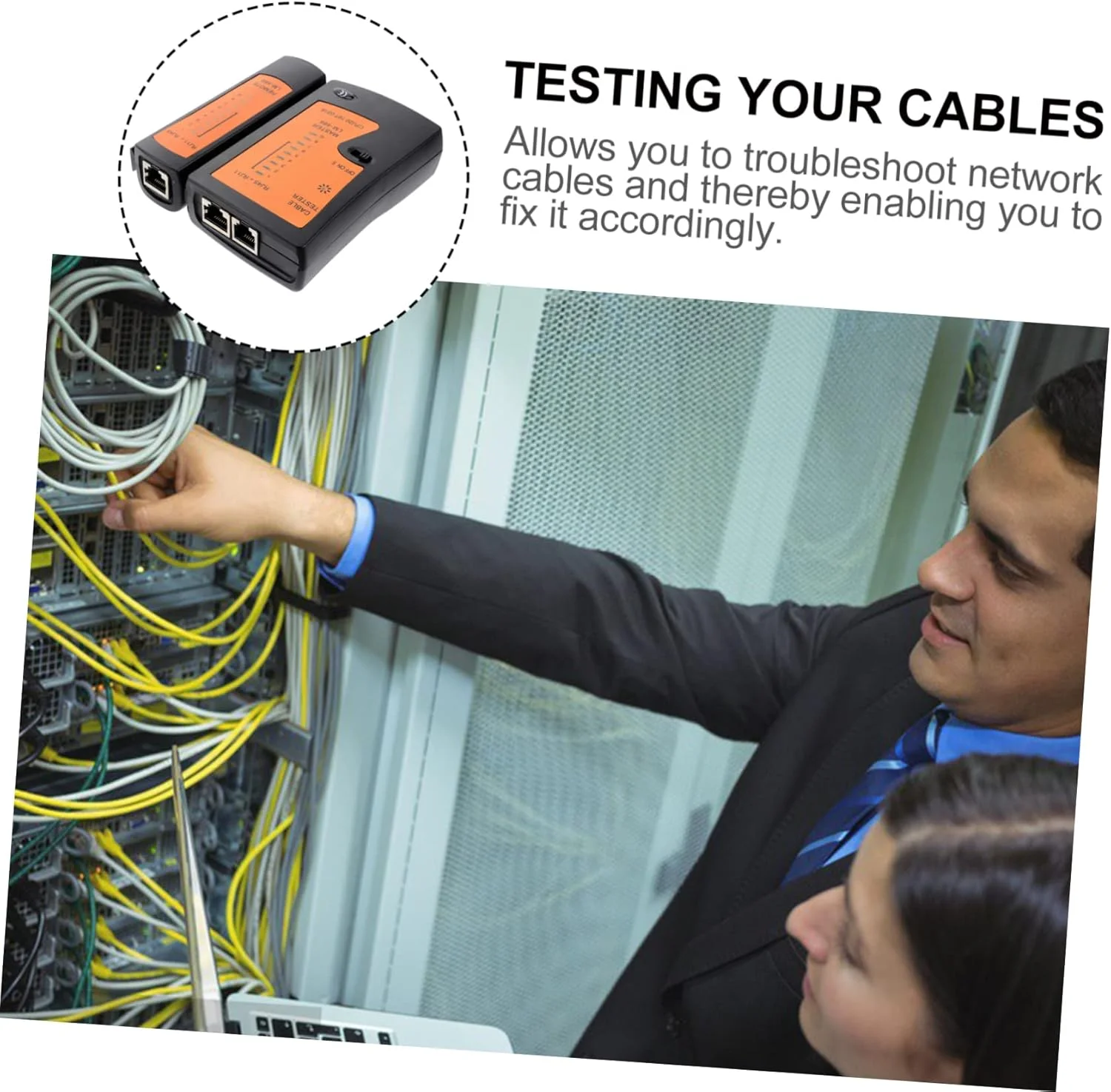 تستر کابل شبکه RJ45، تستر کابل تلفن RJ11، ابزار اندازه گیری خط تلفن