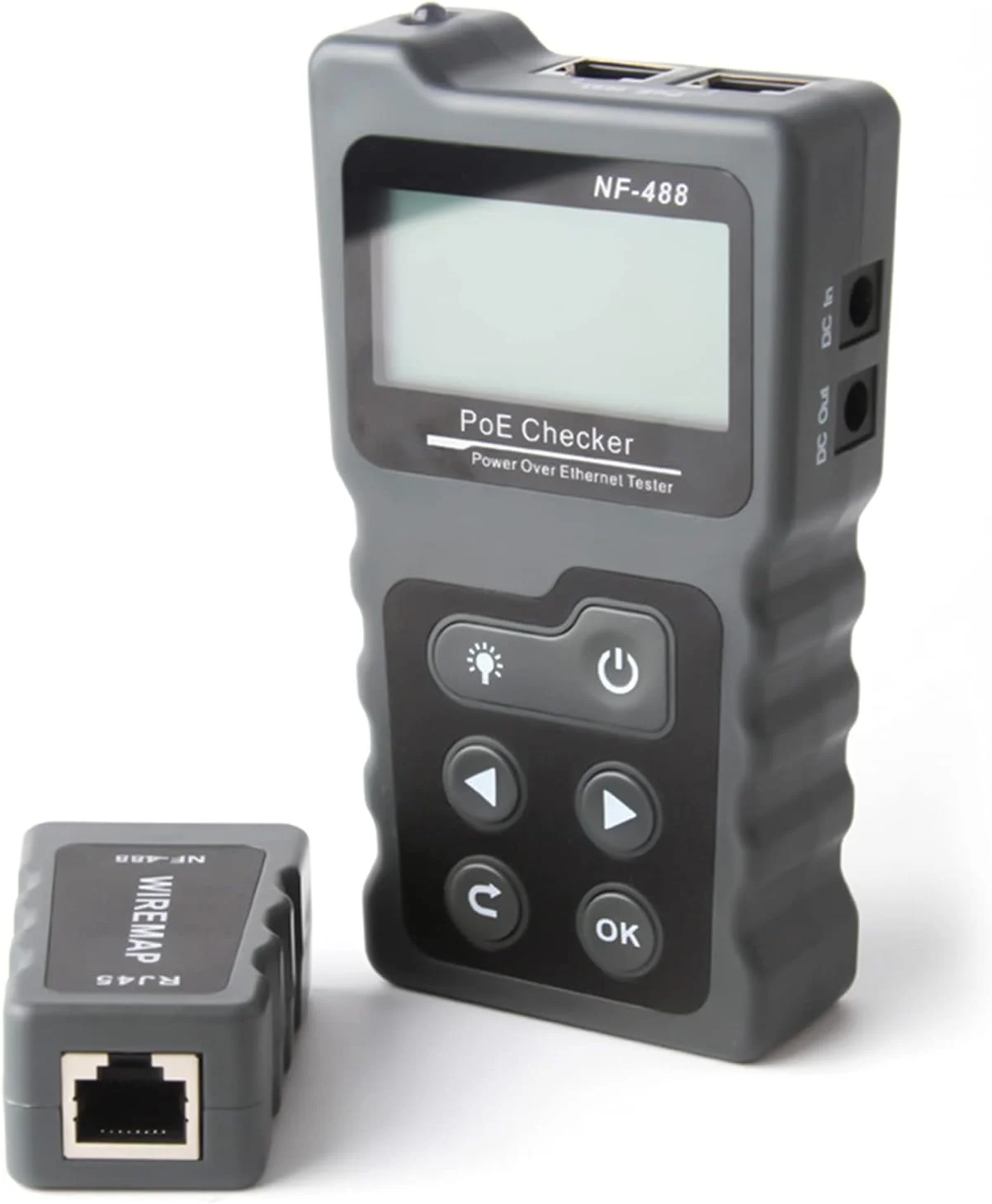 ردیاب سیم Tidrop، تستر کابل شبکه چند منظوره LCD، بررسی کننده PoE، تستر ولتاژ و جریان PoE آنلاین با تستر کابل