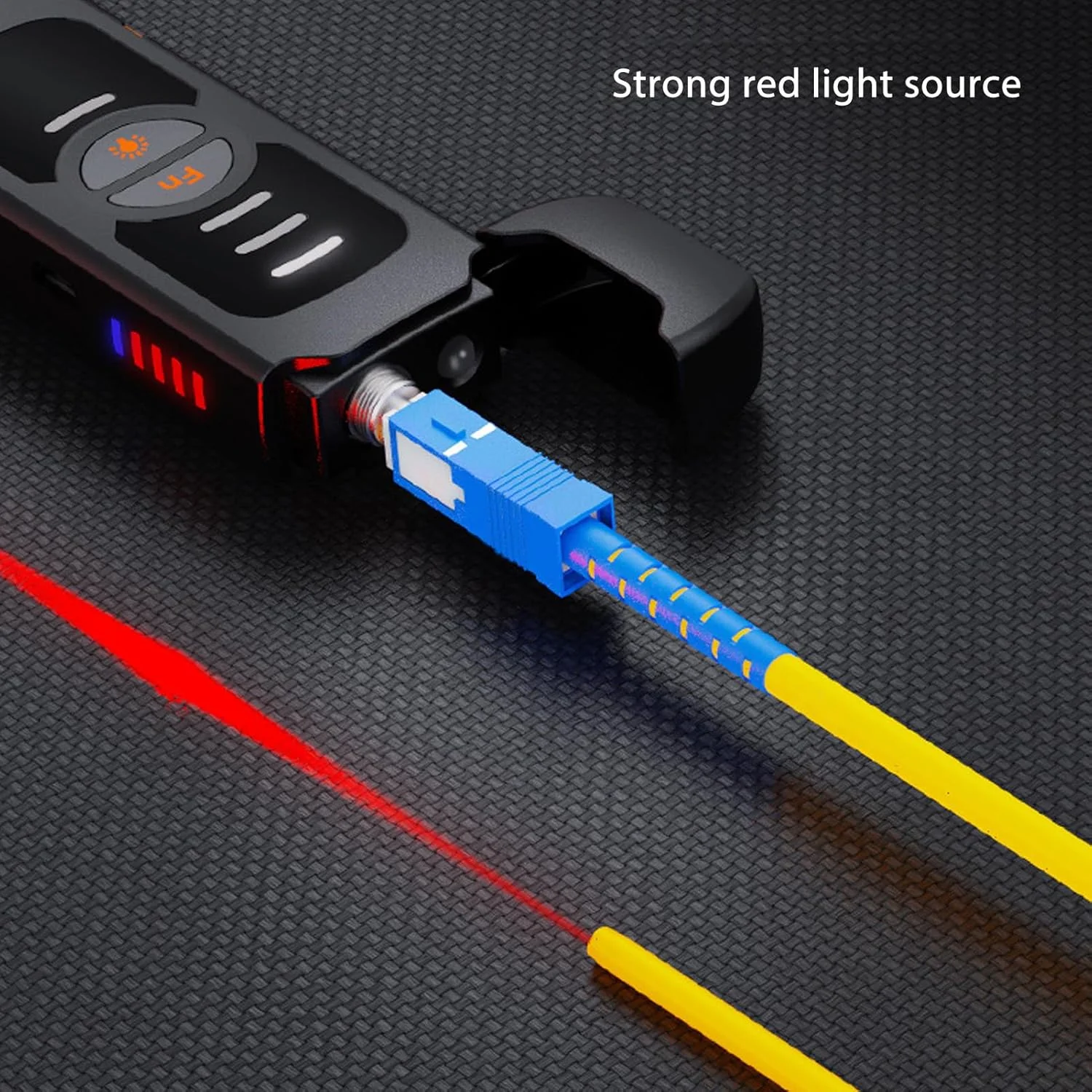 نشانگر خطای بصری فیبر، تستر کابل فیبر نوری، 15 کیلومتر رابط جهانی 2.5 میلی متری قلم تست فیبر نوری Vfl برای تعمیر و نگهداری نشانگر خطای بصری فیبر، تستر کابل فیبر نوری، 15 کیلومتر رابط جهانی 2.5 میلی متری قلم تست فیبر نوری Vfl برای تعمیر و نگهداری