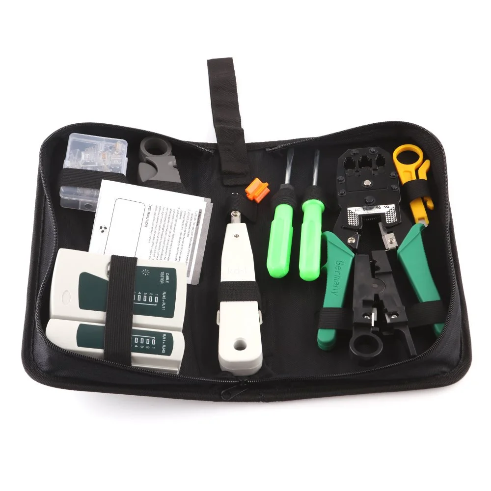 کیت ابزار تست کابل شبکه RJ45 RJ11 تیلاساو 9 در 1 به همراه جعبه ابزار کیت ابزار تست کابل شبکه RJ45 RJ11 تیلاساو 9 در 1 به همراه جعبه ابزار