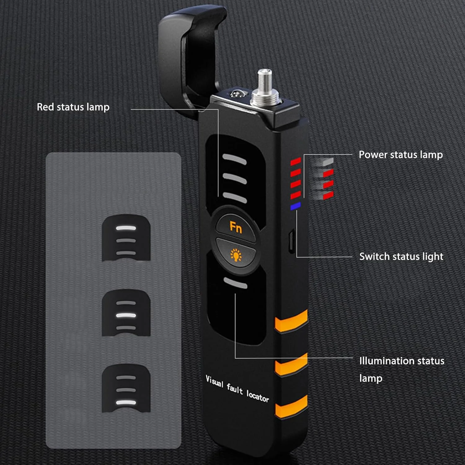 نشانگر خطای بصری فیبر، تستر کابل فیبر نوری، 15 کیلومتر رابط جهانی 2.5 میلی متری قلم تست فیبر نوری Vfl برای تعمیر و نگهداری نشانگر خطای بصری فیبر، تستر کابل فیبر نوری، 15 کیلومتر رابط جهانی 2.5 میلی متری قلم تست فیبر نوری Vfl برای تعمیر و نگهداری