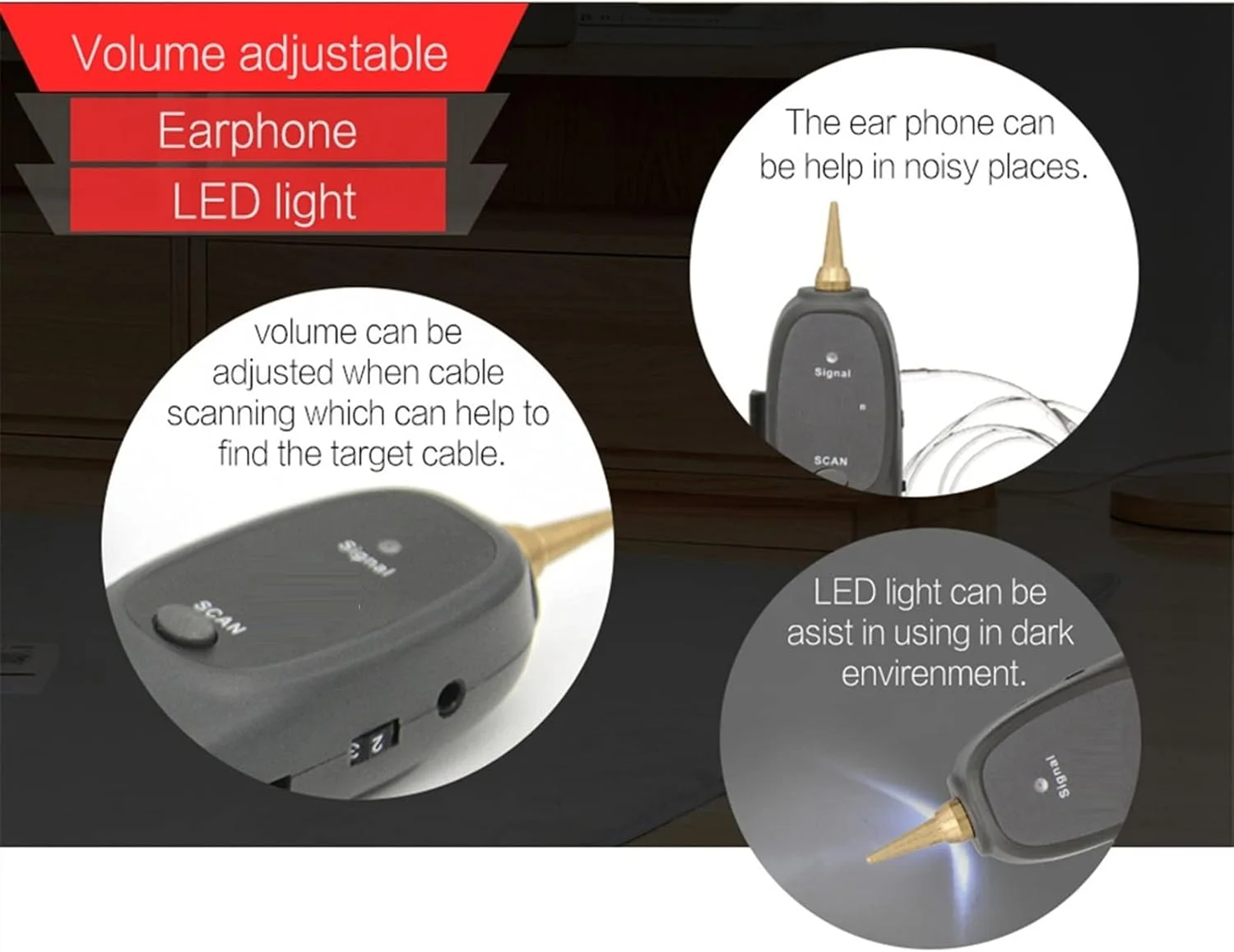 تستر کابل شبکه TISTIK، ردیاب خط تلفن، تونر، تستر کابل اترنت LAN، ابزار تست پیوستگی خط NF-811 RJ45 RJ11 برای تست کابل شبکه