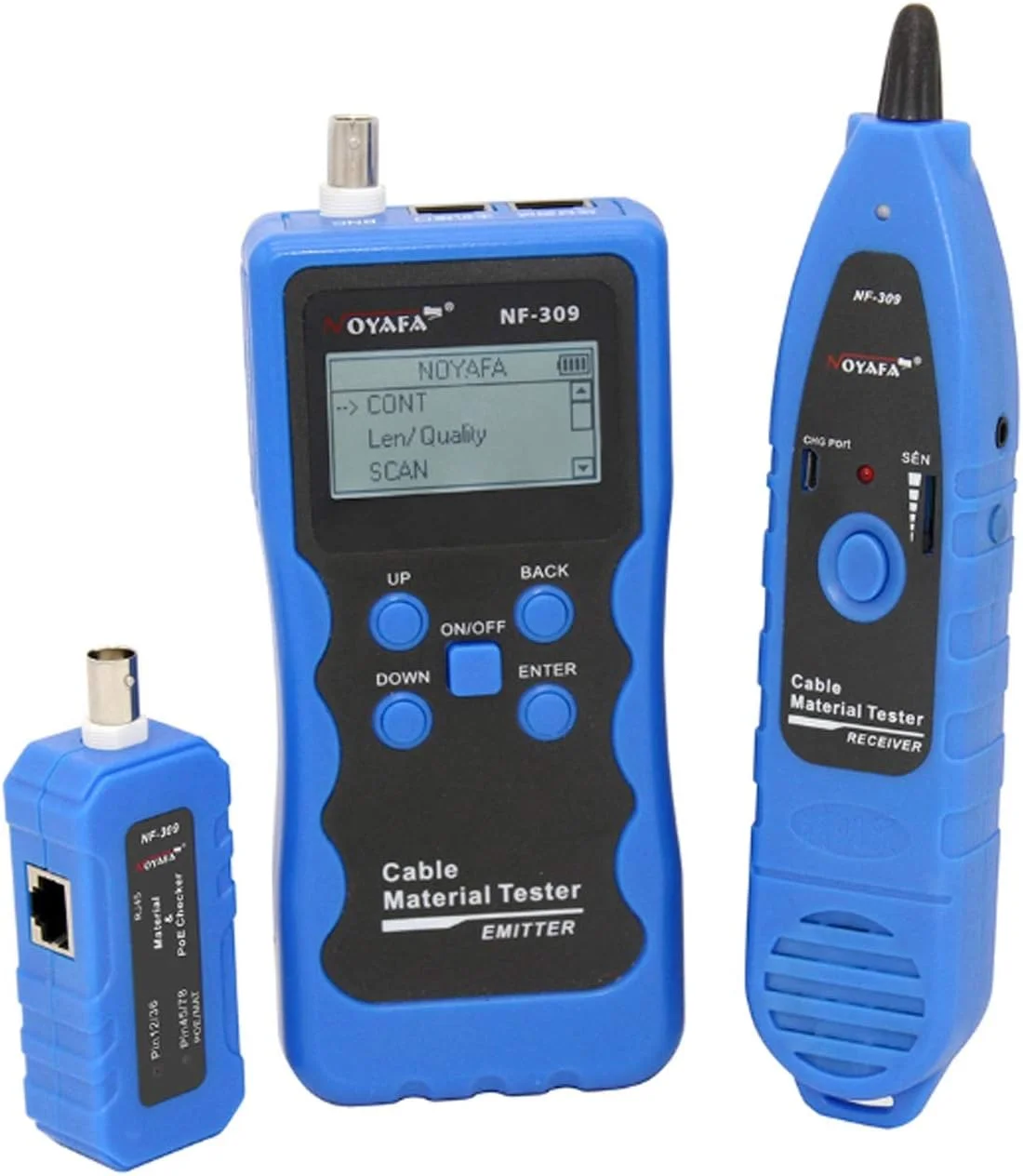 کیت تست کابل شبکه NF-309، تست کننده طول کابل، ردیاب سیم، تستر POE، تست کننده جنس کابل
