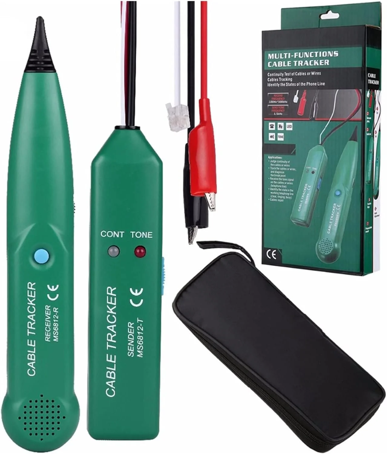 تستر کابل شبکه TMKJZL مدل MS6812، ردیاب حرفه ای خطوط LAN، ردیاب سیم تلفن UTP STP، تشخیص محل قطعی، یاب خط تلفن زیرزمینی (مشکی) تستر کابل شبکه TMKJZL مدل MS6812، ردیاب حرفه ای خطوط LAN، ردیاب سیم تلفن UTP STP، تشخیص محل قطعی، یاب خط تلفن زیرزمینی (مشکی)