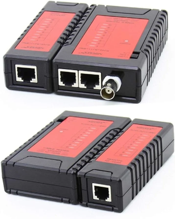 کیت تست کابل شبکه، تستر سیم کابل شبکه Lan RJ45 RJ11 RJ12 BNC CAT5 ردیاب سیم کابل NF468B