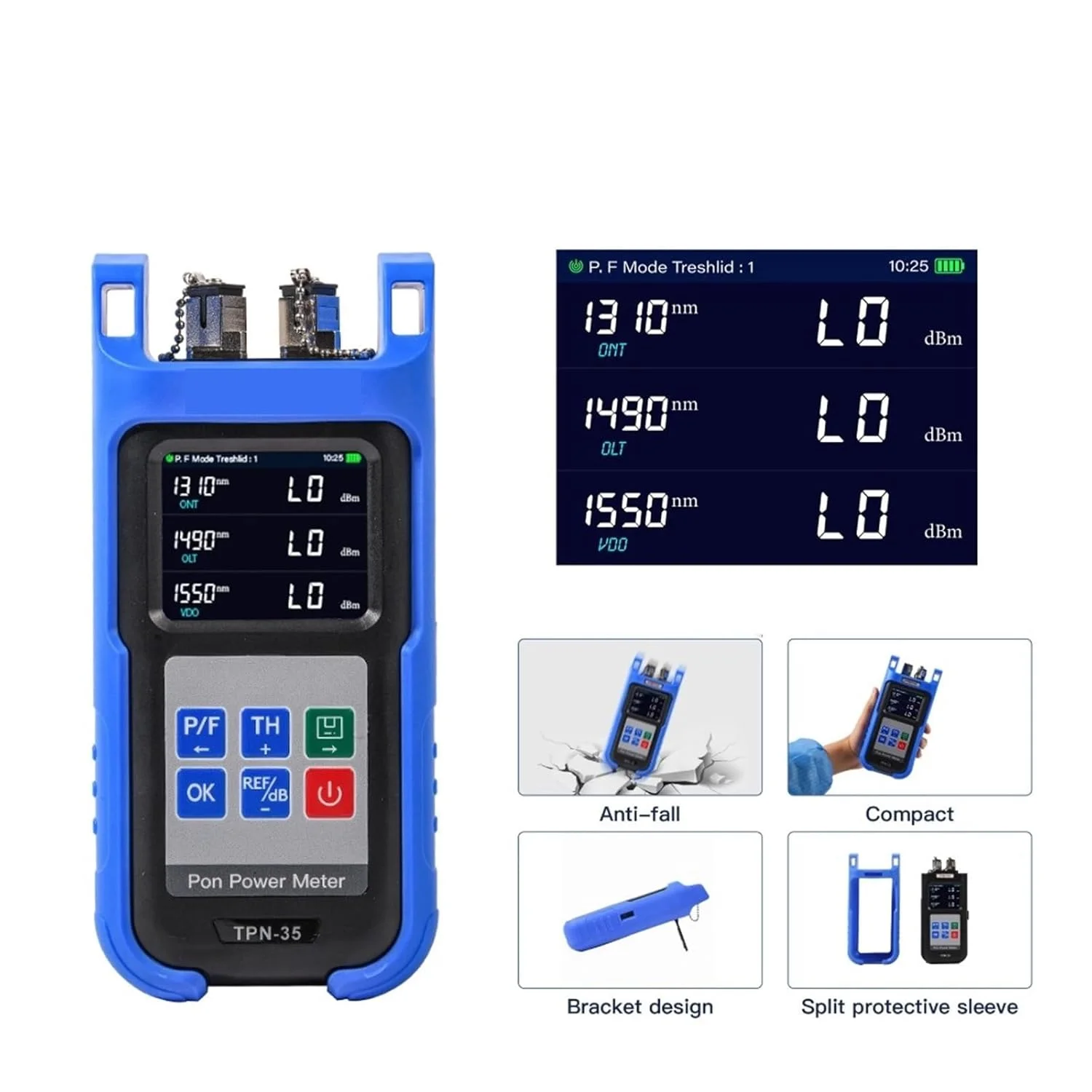 تستر کابل PON مدل TPN-35، تستر فیبر نوری دستی، پاور متر PON (رابط SC UPC) تستر کابل PON مدل TPN-35، تستر فیبر نوری دستی، پاور متر PON (رابط SC UPC)