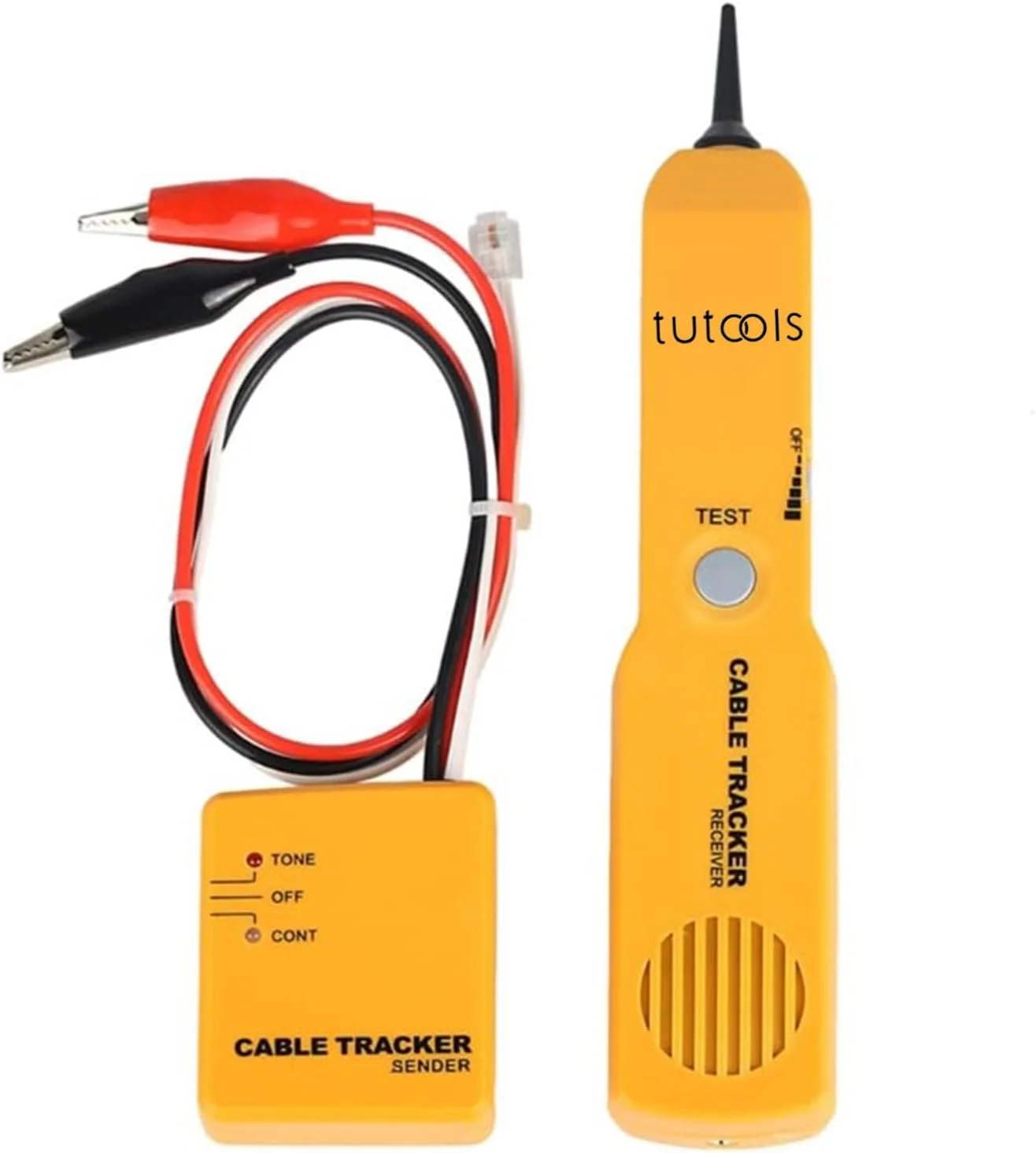 ردیاب سیم TUTOOLS، ردیاب پروب تولید کننده آهنگ کابل، ردیاب چند منظوره ضد تداخل با فرستنده صوتی و کیت پروب پلاگین RJ11، تستر تداوم کابل شبکه
