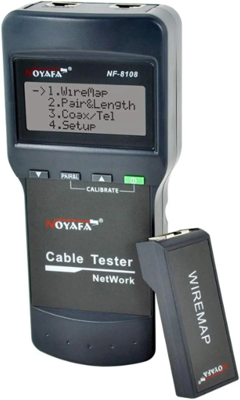 تستر کابل شبکه NF-8108، ردیاب سیم تلفن و تستر کابل شبکه LAN، کیت ابزار تشخیص عیب یابی Cat5 Cat6 RJ45 برای تست اترنت