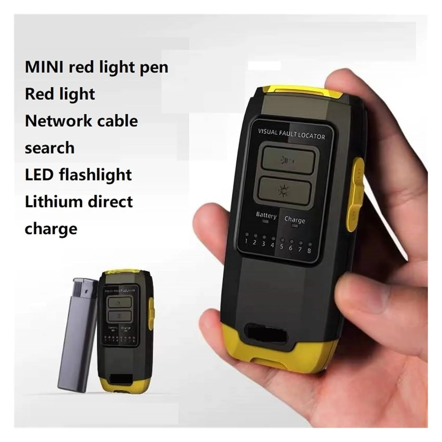 عیب یاب بصری کابل فیبر نوری با کانکتورهای FC/SC/ST و تست کابل RJ45، نور قرمز اپتیکال 15MW/30MW(20MW) عیب یاب بصری کابل فیبر نوری با کانکتورهای FC/SC/ST و تست کابل RJ45، نور قرمز اپتیکال 15MW/30MW(20MW)