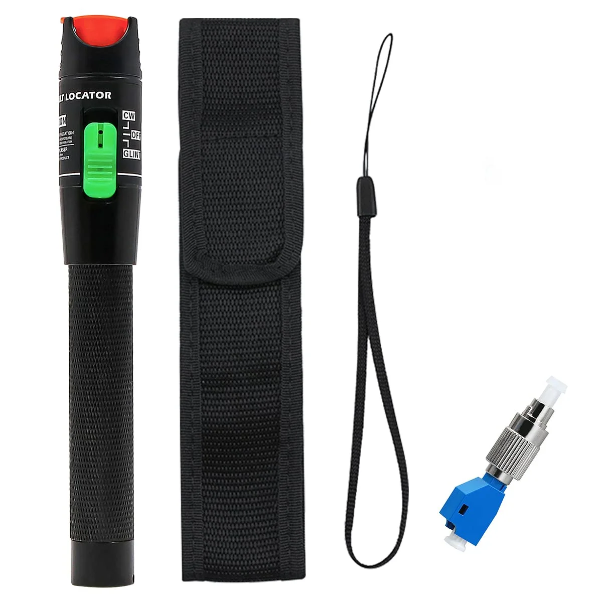 تستر فیبر نوری 30 کیلومتری، دستگاه تست کابل، چراغ تست کابل و لوله فیبر با آداپتور نری FC به مادگی LC