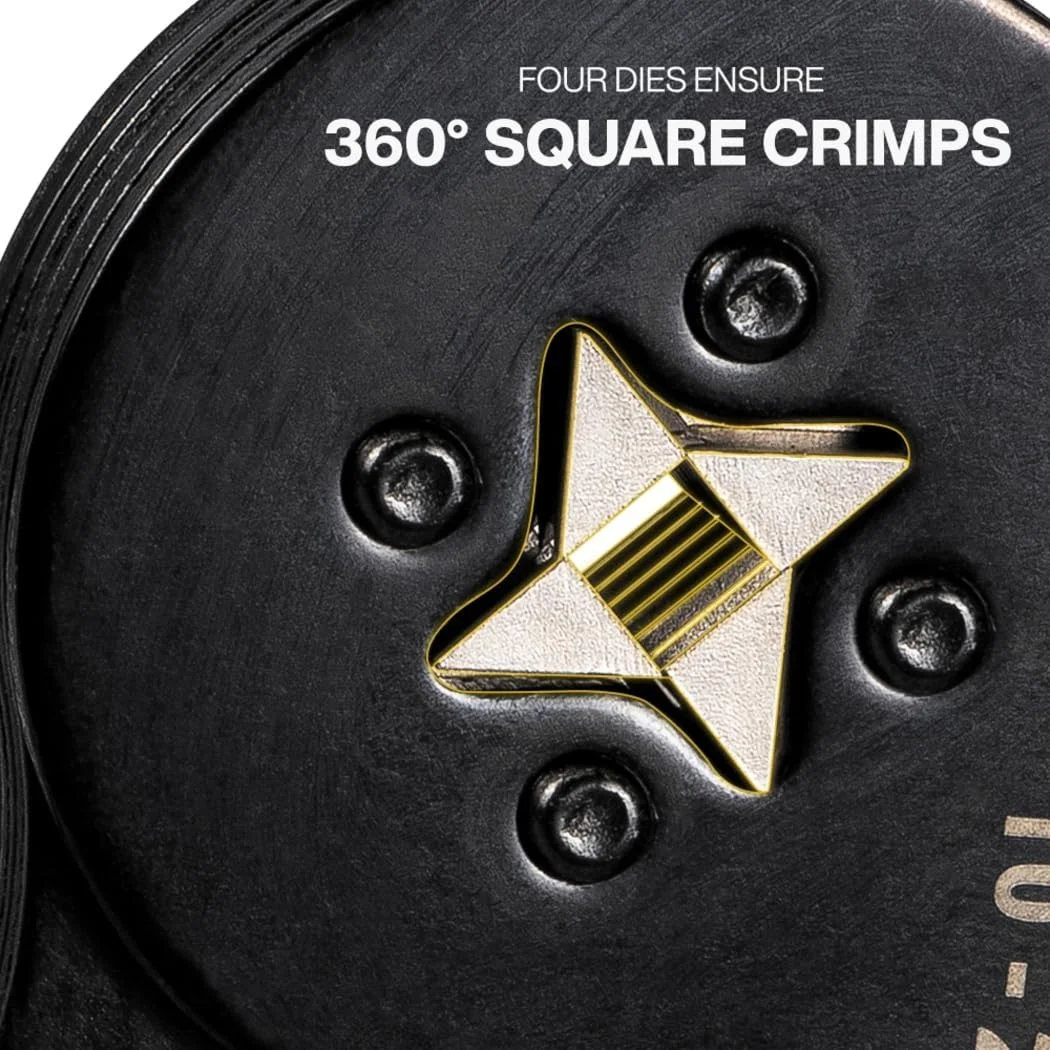 ابزار پرس سرسیم کابل کلاین تولز مدل 34055، انبر پرس مربعی برای ترمینال های سیم 10 تا 22 AWG، جغجغه قابل تنظیم داخلی، برای کارهای الکتریکی