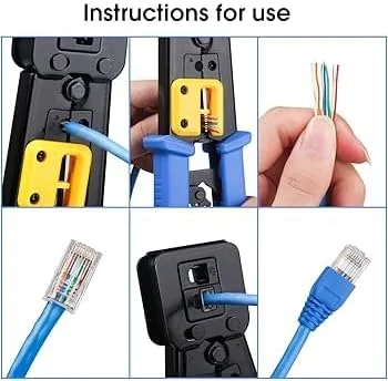 ابزار پرس مدل 100054C EZ-RJPRO HD، ابزار پرس حرفه ای و سنگین برای پلاگ های ماژولار استاندارد و EZ-RJ45، EZ-RJ12/11.