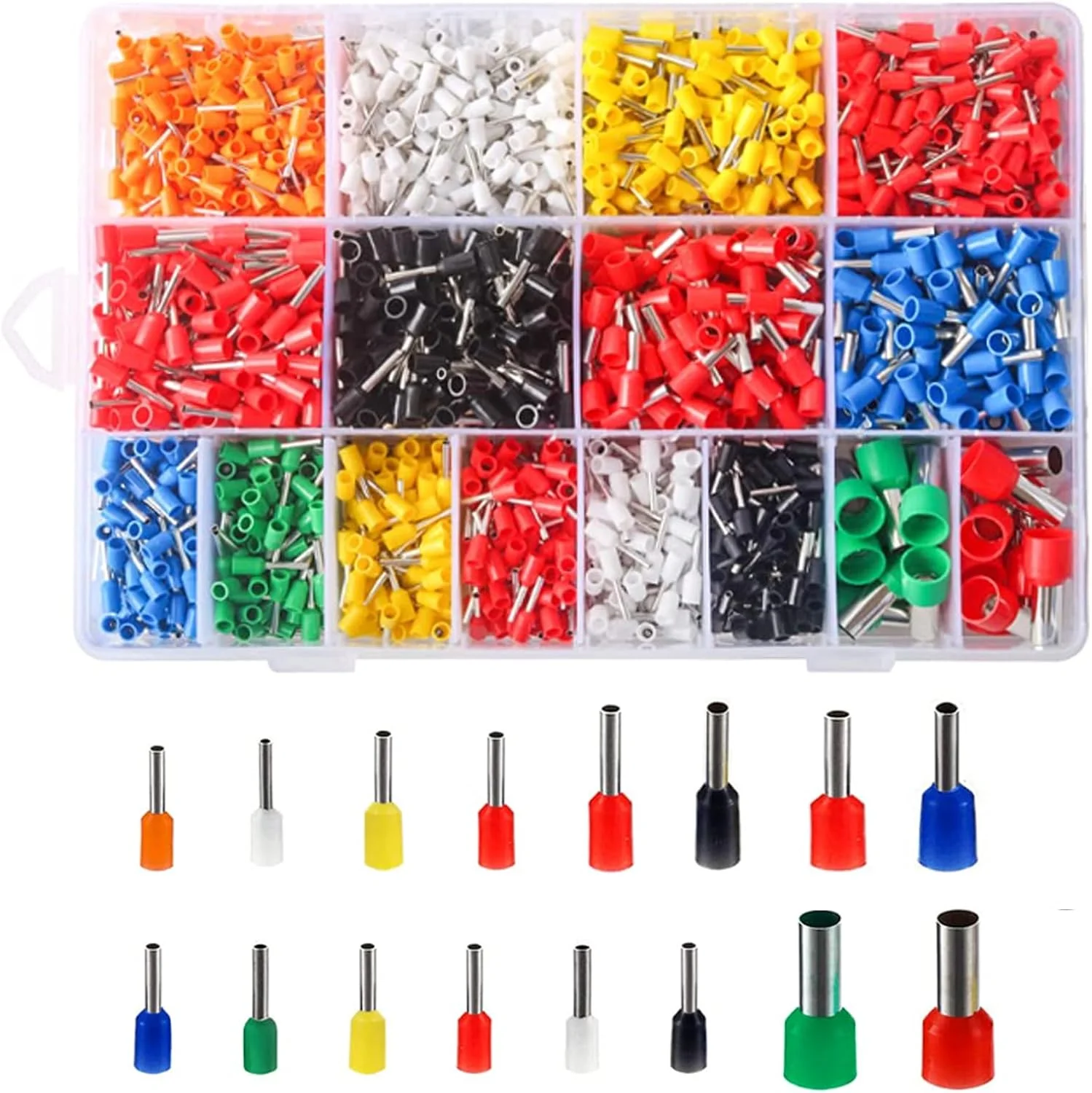 مجموعه 2120 عددی سرسیم های متنوع AWG 22-10، اتصالات مسی عایق دار برای سیستم های کنترل صنعتی و قدرت