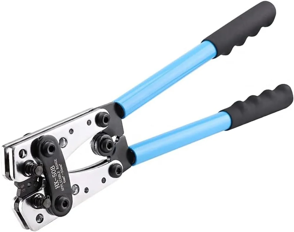 ابزار پرس سرکابل باتری BYKVORL، ابزار پرس سیم، پرس سنگین برای سرکابل های سیم، AWG 10-1/0 برای سرکابل های سنگین، ترمینال باتری، ترمینال های سرکابل مسی