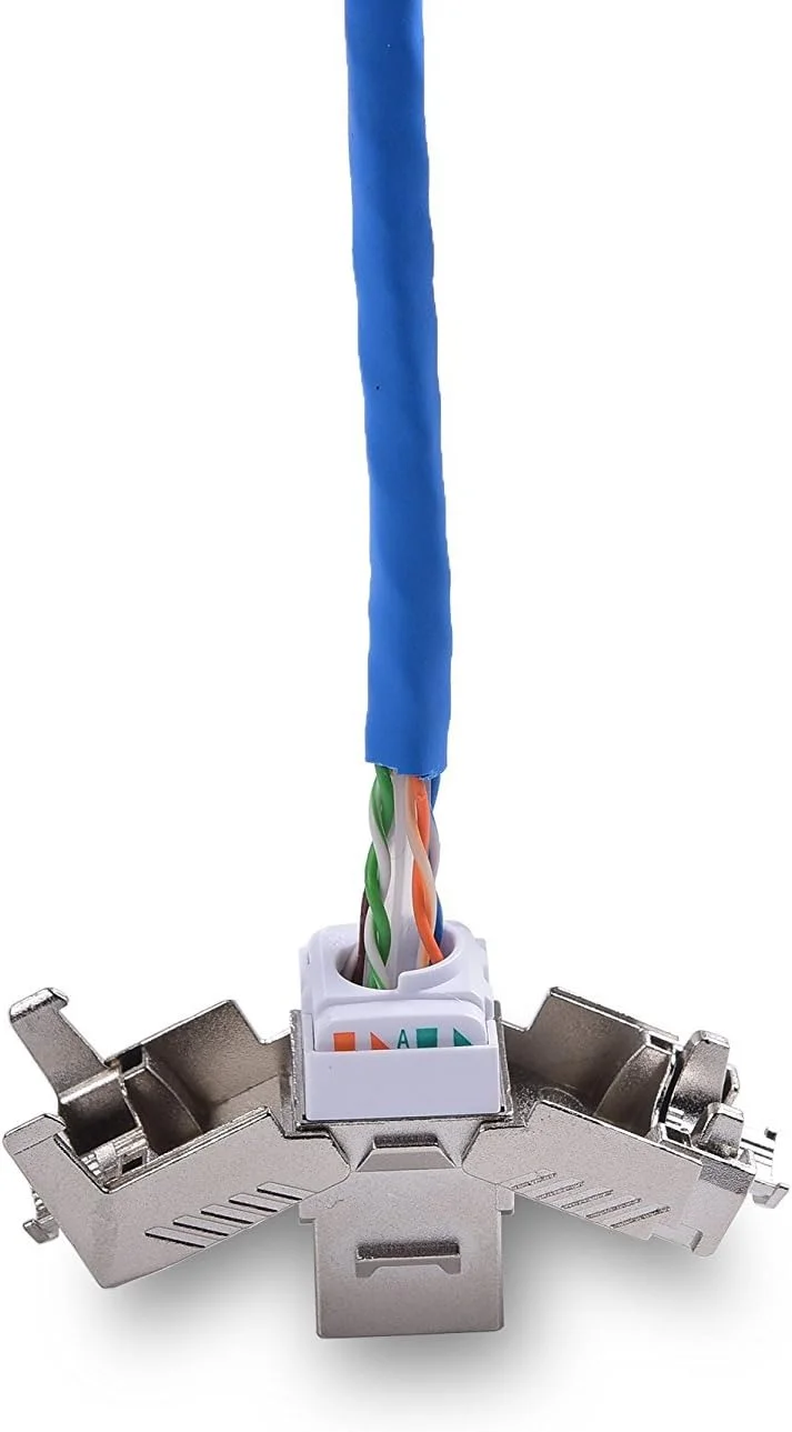 ابزار پرس آسان کابل مَترز برای جک های کیستون فلزی شیلددار Cat6A / Cat 6A کابل مَترز