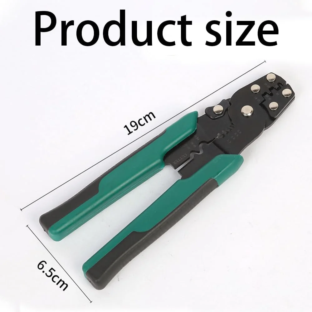 ابزار پرس سرسیم و مجموعه اتصالات سیم، ابزار سیم لخت کن و پرس سرسیم 0.8-3.0 mm²/18-12AWG، ترمینال های سیم کشی اتصال مستقیم عایق شده الکتریکی خودرو، ساختار مستحکم