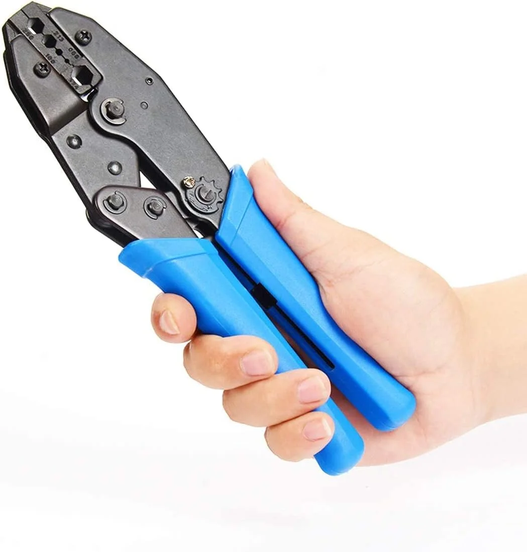 ابزار پرس سرسیم کابلی برای کانکتور RF کابل های RG58, RG142, LMR195, RG59, RG223, RG62, LMR240 RF کواکسیال، ابزار پرس با قالب شش ضلعی 5.41 میلی متر برای کابل های نوع RG58 (ابزار پرس آبی RG58)