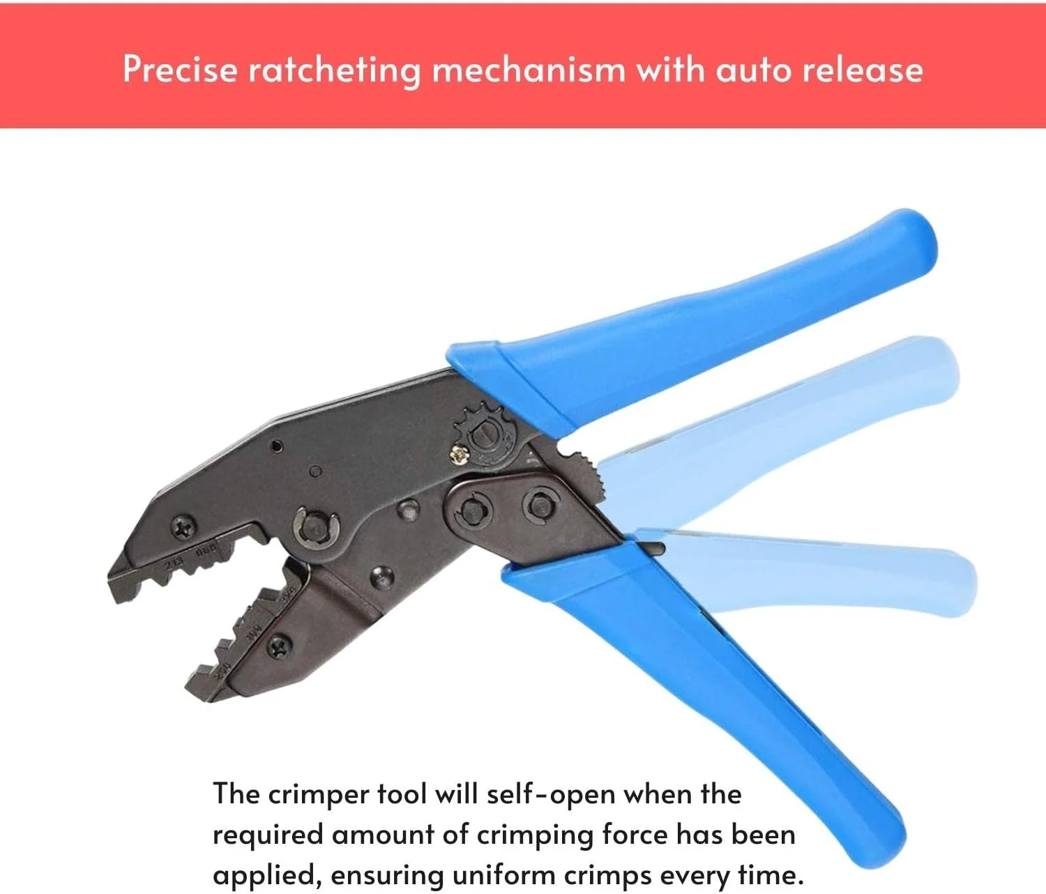 ابزار پرس سرسیم کابلی برای کانکتور RF کابل های RG58, RG142, LMR195, RG59, RG223, RG62, LMR240 RF کواکسیال، ابزار پرس با قالب شش ضلعی 5.41 میلی متر برای کابل های نوع RG58 (ابزار پرس آبی RG58)