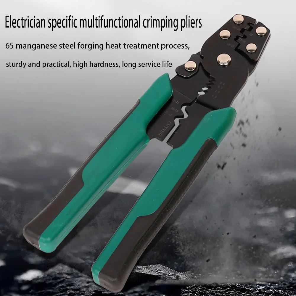 ابزار پرس سرسیم و مجموعه اتصالات سیم، ابزار سیم لخت کن و پرس سرسیم 0.8-3.0 mm²/18-12AWG، ترمینال های سیم کشی اتصال مستقیم عایق شده الکتریکی خودرو، ساختار مستحکم