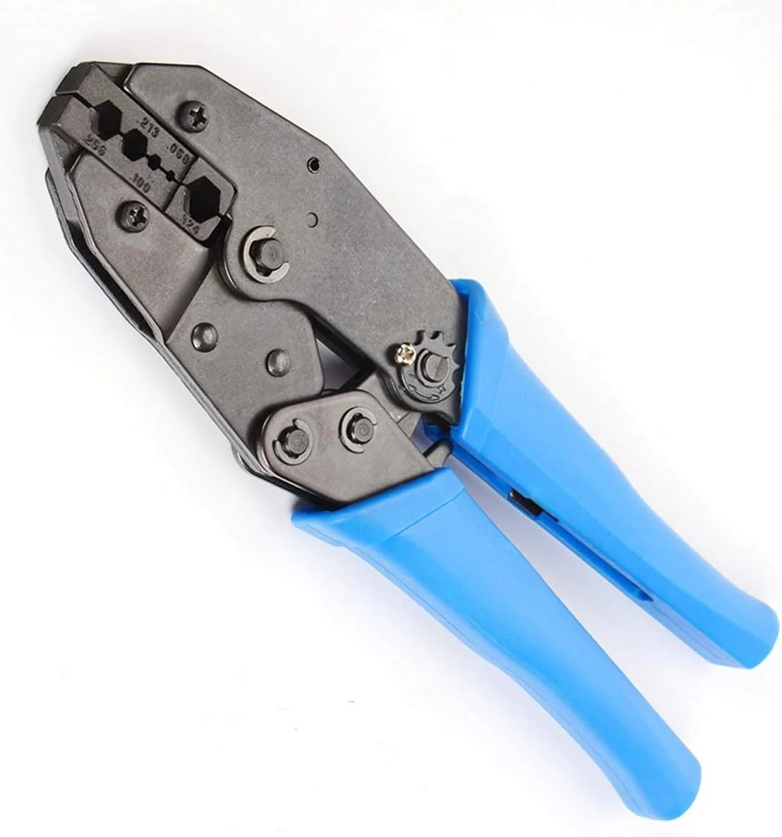 ابزار پرس سرسیم کابلی برای کانکتور RF کابل های RG58, RG142, LMR195, RG59, RG223, RG62, LMR240 RF کواکسیال، ابزار پرس با قالب شش ضلعی 5.41 میلی متر برای کابل های نوع RG58 (ابزار پرس آبی RG58)