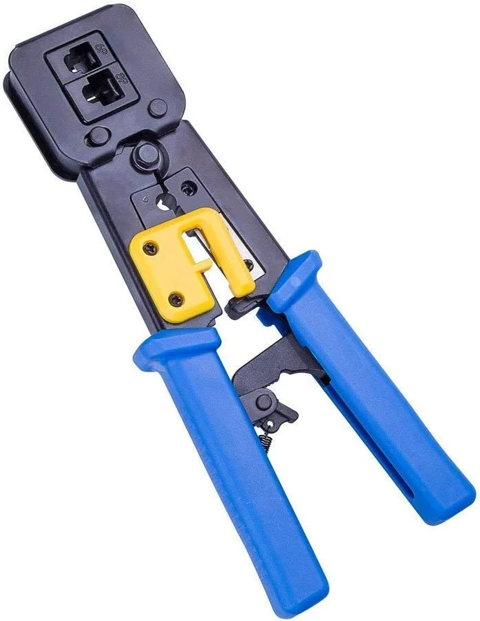 ابزار پرس، برش و لخت کن RJ45 سه کاره برای کابل های شبکه و تلفن 6P/8P