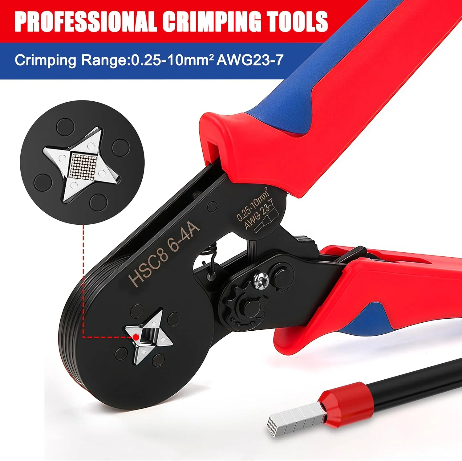 انبر پرس سرسیم وایر اند به همراه 1200 عدد سرسیم، کابلشو، انبر پرس برای اندازه 0.25-10 میلی متر مربع، دسته ارگونومیک، به همراه جعبه پلاستیکی انبر پرس سرسیم وایر اند به همراه 1200 عدد سرسیم، کابلشو، انبر پرس برای اندازه 0.25-10 میلی متر مربع، دسته ارگونومیک، به همراه جعبه پلاستیکی