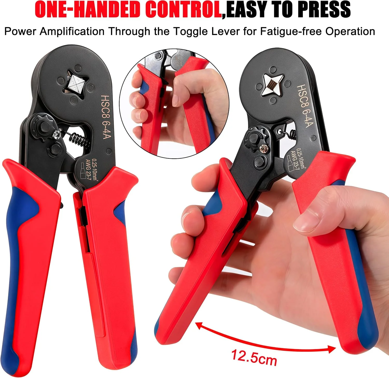 انبر پرس سرسیم وایر اند به همراه 1200 عدد سرسیم، کابلشو، انبر پرس برای اندازه 0.25-10 میلی متر مربع، دسته ارگونومیک، به همراه جعبه پلاستیکی انبر پرس سرسیم وایر اند به همراه 1200 عدد سرسیم، کابلشو، انبر پرس برای اندازه 0.25-10 میلی متر مربع، دسته ارگونومیک، به همراه جعبه پلاستیکی