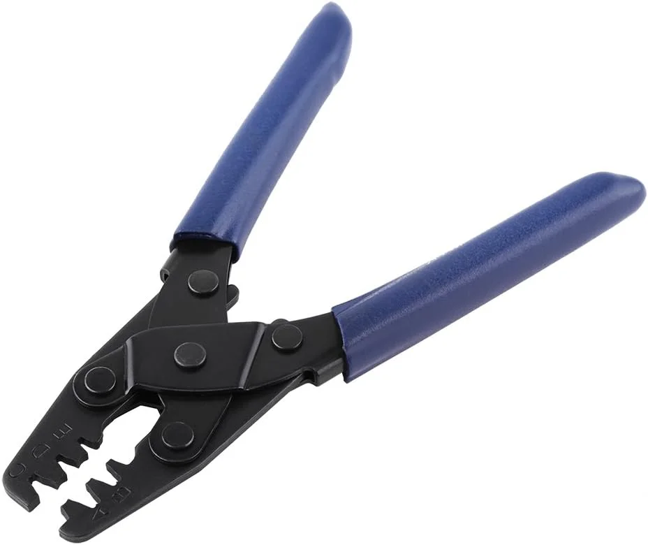 انبر پرس سیم کشی برای ترمینال ها با دسته ارگونومیک برای لایه های عایق دار و بدون عایق اتصال سیم