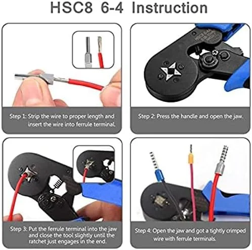 ست ابزار پرس سرسیم با 1200 عدد سرسیم، ترمینال سیم AWG 28-7 (0.08-10mm²)، اتصالات سیم برق ست ابزار پرس سرسیم با 1200 عدد سرسیم، ترمینال سیم AWG 28-7 (0.08-10mm²)، اتصالات سیم برق