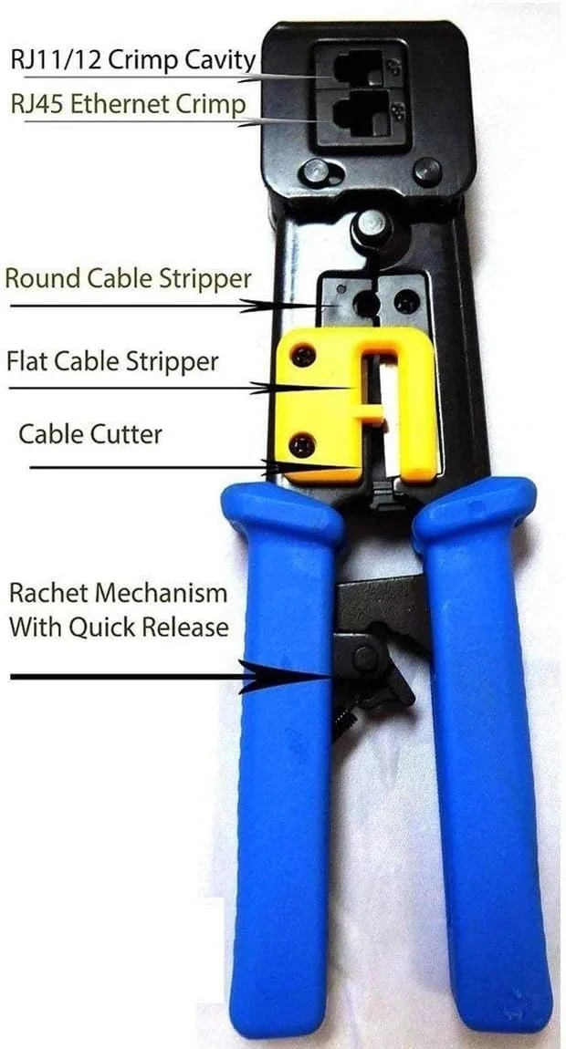 ابزار پرس سوکت همه کاره DKURVE Divine RJ12/RJ45 برای کانکتورهای Pass-Through/EZ CAT3/CAT5e/CAT6/CAT7 ابزار پرس سوکت همه کاره DKURVE Divine RJ12/RJ45 برای کانکتورهای Pass-Through/EZ CAT3/CAT5e/CAT6/CAT7