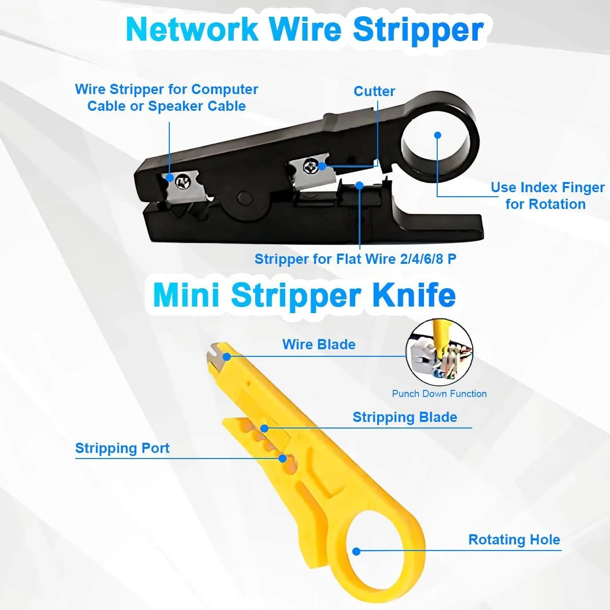 مجموعه ابزار پرس کابل برای RJ11/RJ12/RJ45/CAT5/CAT6/Cat5e، ابزار تعمیر شبکه تستر کابل لن نگهداری کامپیوتر حرفه ای، پرس کابل قابل حمل، سیم لخت کن، 50 عدد سر کریستالی و کیف بسته بندی مجموعه ابزار پرس کابل برای RJ11/RJ12/RJ45/CAT5/CAT6/Cat5e، ابزار تعمیر شبکه تستر کابل لن نگهداری کامپیوتر حرفه ای، پرس کابل قابل حمل، سیم لخت کن، 50 عدد سر کریستالی و کیف بسته بندی
