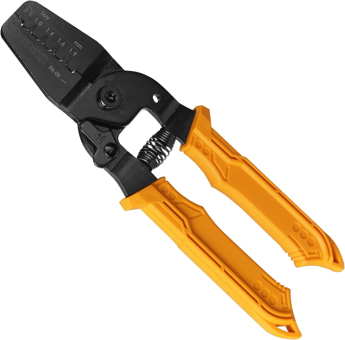 ابزار پرس سرسیم بسیار دقیق انجینیر PA-09 (ساخت ژاپن) سازگار با AWG32-20 برای کانکتورهای با فاصله کم JST ZH، PH، XH، SH/SHL، Molex KK، Picoblade و سایر اتصالات