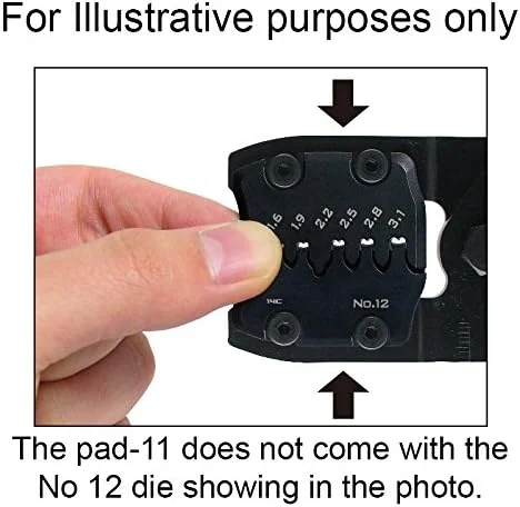 ابزار پرس جهانی دقیق ENGINEER با صفحات قالب قابل تعویض (سایز S) ابزار پرس دستی. ساخت ژاپن. pad-11