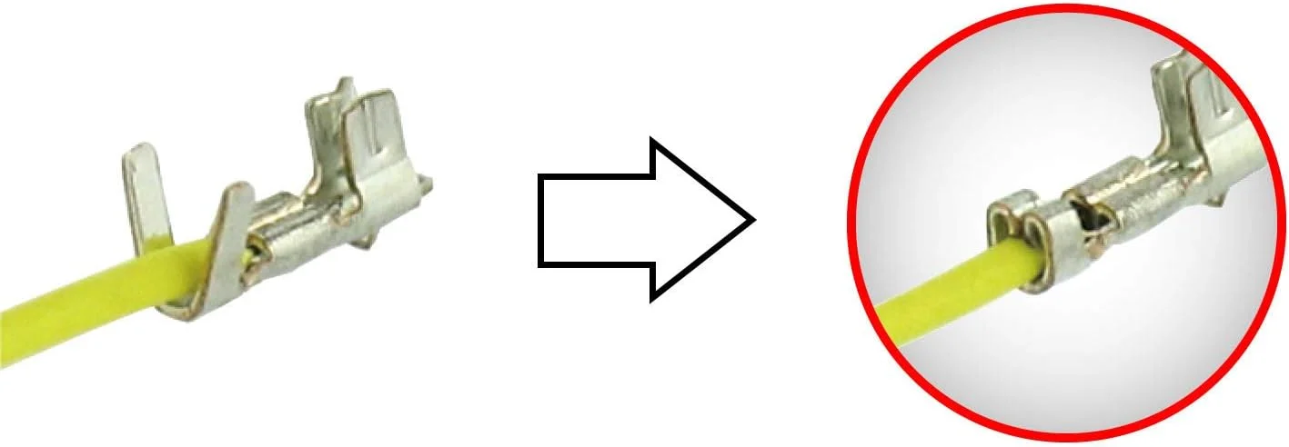 انبر پرس سرسیم وایرشو ENGINEER PA-21 با قابلیت ارتفاع بیشتر، مناسب برای Molex Mini-Fit Jr. و سایر سرسیم‌های عایق‌دار بال بلند، نارنجی، 175 میلی‌متر