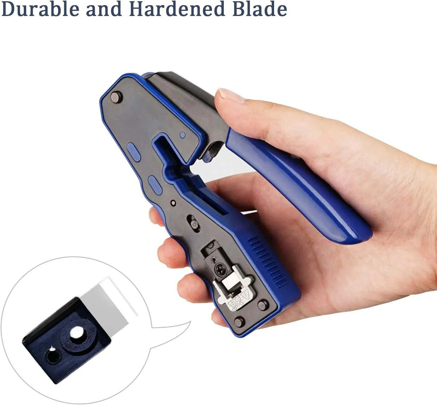 ابزار پرس RJ45 VINET، ابزار پرس اترنت، سیم لخت کن و برش دهنده همه کاره برای کانکتورهای Cat6 Cat5e با تیغه های تعویضی